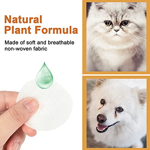 Hywean 300 Piezas de toallitas para Ojos de Perros, Toallitas Perro, Material Suave, Limpieza eficaz, Toallitas para Mascotas por Las Lágrimas de los Ojos de Las Mascotas
