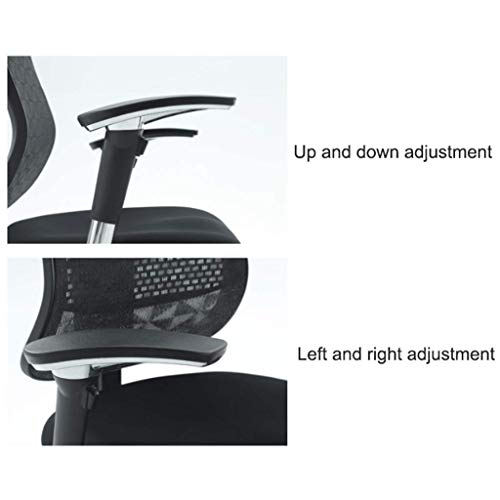 HYY-AA Ergonómica Silla de Oficina, Apoyo for la Cabeza Ajustable/apoyabrazos/Sentado Altura 132 ° Ajuste de reclinación eficiente Trabajo giratoria Silla de tareas - Estudio/Juegos