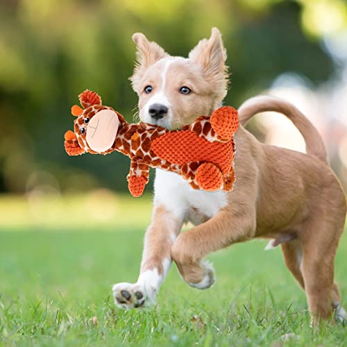ibasenice de Jirafa Chillona para Mascotas Chillones de Cachorros Juguetes para Masticar Perros de Peluche Dentición Perrito Muñecas de Entretenimiento Que Suenan para Perro Gato