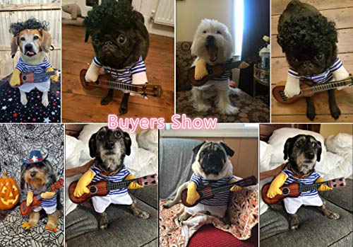 Idefair Guitarra Divertida Disfraces de Mascotas para Perros Perrito Gatos Fiesta de Navidad Disfraz de Halloween