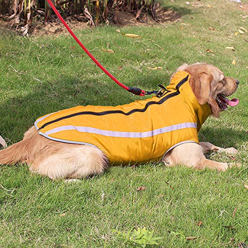 Idepet Abrigo Impermeable para Perros Chaqueta cálida de Invierno,Ropa para Mascotas a Prueba Viento Chaqueta para Perros Traje para Perros pequeños medianos Grandes con Orificio para el arnés XL-6XL