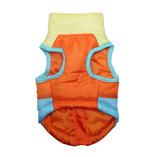Idepet Mascota Perro Gato Escudo con Correa Ancla Color Patchwork Acolchado Cachorro Chaleco Teddy Chaqueta Chihuahua Disfraces Pug Ropa XS S M L (S, Azul)