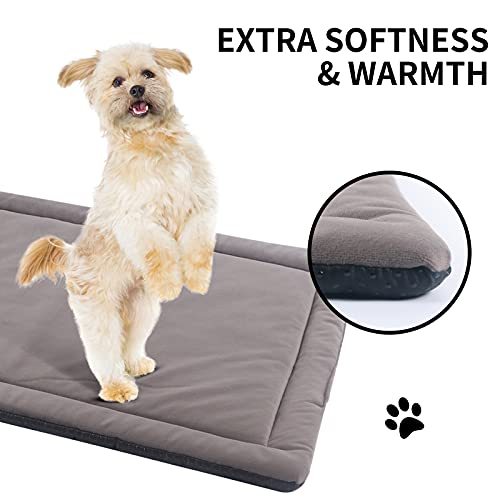 IEUUMLER Colchón Grueso para Perros, Resistente al Agua, para Perros y Gatos Pequeños, Medianos y Grandes FC004 (102*69cm, Light Brown)