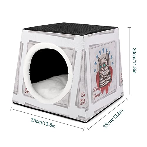Impresa casa para gato interior personalizado Gato Niche Cama Gato Cabana Sofá Perro para Animales Gato Chile de Dibujo Animales