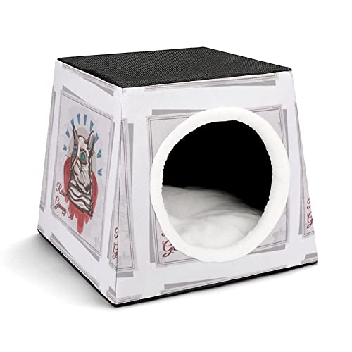 Impresa casa para gato interior personalizado Gato Niche Cama Gato Cabana Sofá Perro para Animales Gato Chile de Dibujo Animales