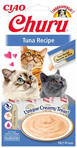 INABA Churu Sticks - Golosinas para Gatos Que se Pueden lamer para Alimentar con la Mano - Delicioso y Saludable refrigerio para Gatos - Atún
