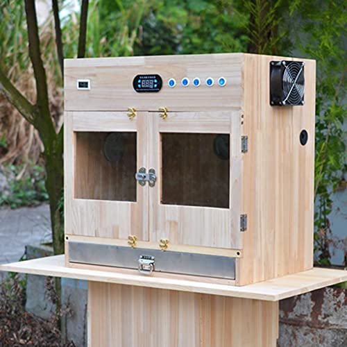 Incubadora De Mascotas Incubadora De Loros De Madera Maciza Sala De Parto De Gatos Casa De Perro Caja De Cría De Polluelos De Aves Jóvenes Caja De Crianza con Cajón Impermeable