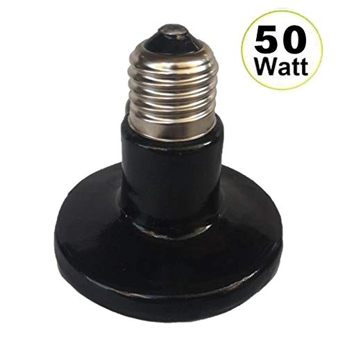 Inicio y cocina Infrarrojo de cerámica bulbo calor emisor de luz for reptil Incubadora Pet Et aislamiento de la lámpara de 50W pet reptil calefacción del infrarrojo lejano ( Color : 50w )