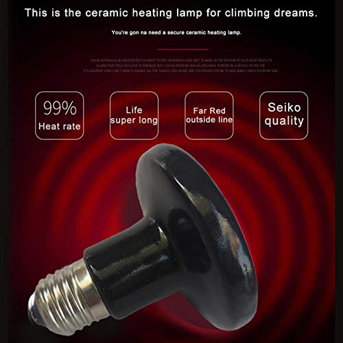 Inicio y cocina Infrarrojo de cerámica bulbo calor emisor de luz for reptil Incubadora Pet Et aislamiento de la lámpara de 50W pet reptil calefacción del infrarrojo lejano ( Color : 50w )