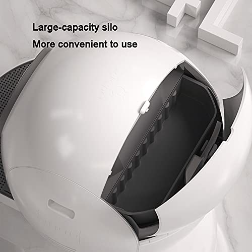 Inodoro para mascotas Caja de arena de gato elegante eléctrico cerrado Aseo automático de gato Limpieza automática / desodorización / Operación de la aplicación Caja de arena grande Caja de arena extr