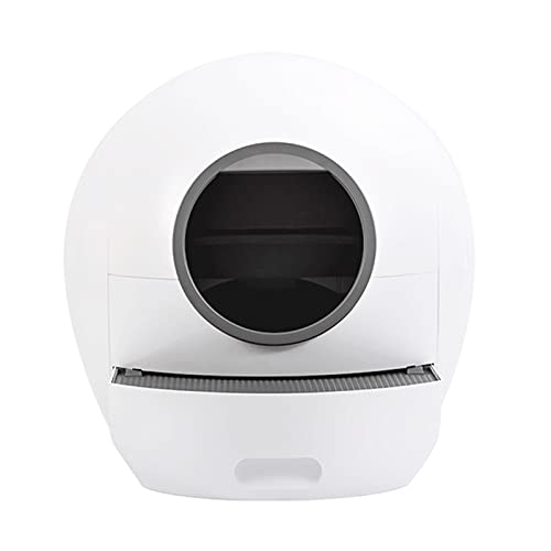 Inodoro para mascotas Caja de arena de gato elegante eléctrico cerrado Aseo automático de gato Limpieza automática / desodorización / Operación de la aplicación Caja de arena grande Caja de arena extr