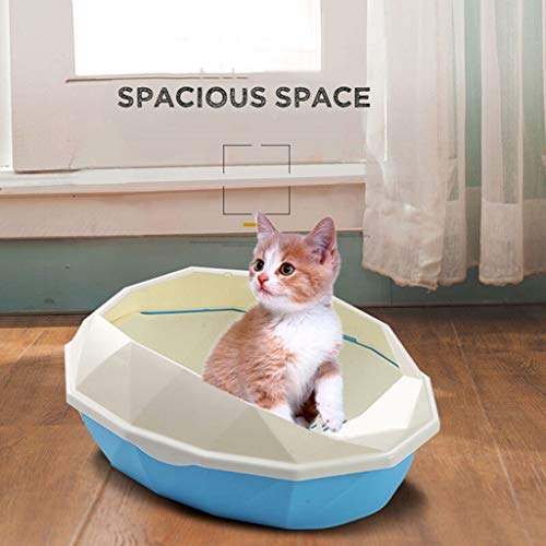 Inodoro Portátil para Mascotas Bandeja de inodoro for mascotas Bandejas de arena for gatos Caja Kit de inodoro WC Kitty for mascotas Lavabo grande de plástico Limpio Conveniente ( Color : Pink )