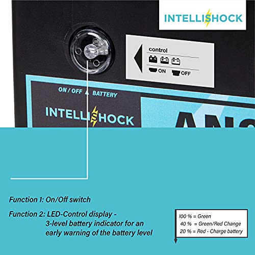 Intellishock AN300 - Electrificador de vallas para pastos, 12 V/230 V, para vallas eléctricas, para vallas eléctricas, fuente de alimentación, dispositivo de batería