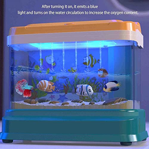 Interruptor de tres velocidades para acuario infantil, fuente de alimentación USB, juguetes para acuario para experiencia de alimentación interactiva, para niños y niñas mayores de 3 años