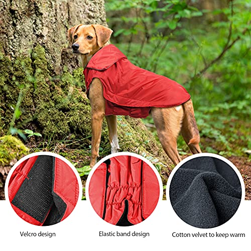 IREENUO Chaqueta 100% Impermeable para Mascotas Perros Abrigos de Invierno cálido Negro-5XL