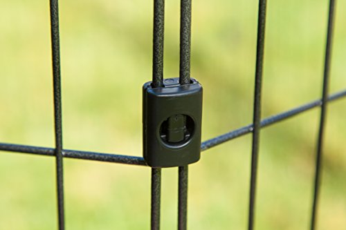 Iris Ohyama, Parque para perros al aire libre / parque para cachorros, 1,7 m², 8 paneles, puerta con pestillo, conectores para un fácil montaje y desmontaje - Wire Pet Circle WPC-36 - Plata