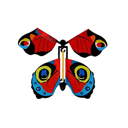 ISAKEN 10 Piezas de Mariposa Voladora Mágica, Voladoras de Mariposas Mágica con Banda de Goma, Regalo Sorpresa para Cumpleaños, Aniversarios, Bodas