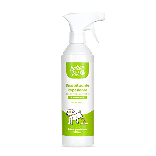 Italian Pet Eco - Disuasor natural para perros, gatos, animales domésticos, repelente para pipas de exterior e interior - Disuasor natural listo para usar - Inofensivo para la salud - 4 botellas