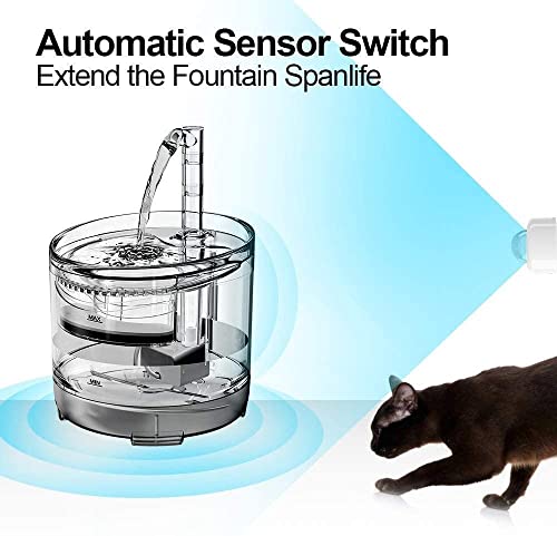 Ives Commercial dispensador de Agua para Mascotas Fuente de Agua con Sensor de Movimiento + alimentador automático de Mascotas con grabadora de Voz Fuente de Gato
