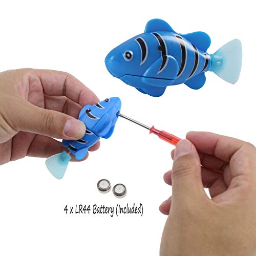 iwobi 4PCS Juguetes para Gatos, Juguete Interactivo para Gatos, Eléctricos Artificiales Peces en Movimiento Gato burlas Juguete