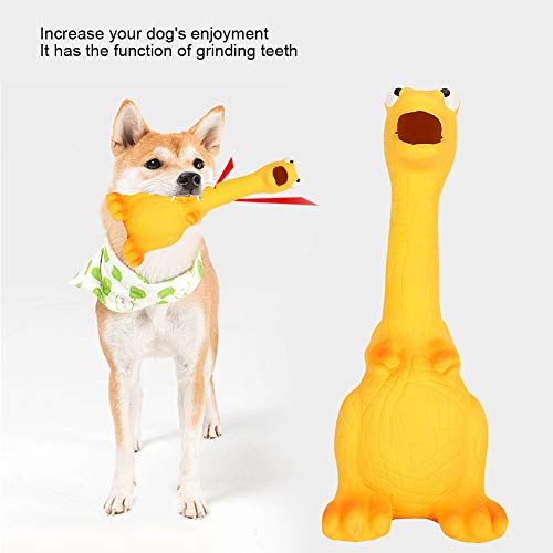 Jacksing Juguete para Perros, Multifuncional, Suave, Incorporado, sonda de látex, Juguetes para Perros, Forma de Dinosaurio para moler los Dientes para Mascotas(Dinosaurio)
