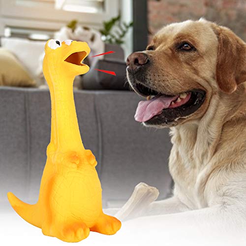 Jacksing Juguete para Perros, Multifuncional, Suave, Incorporado, sonda de látex, Juguetes para Perros, Forma de Dinosaurio para moler los Dientes para Mascotas(Dinosaurio)