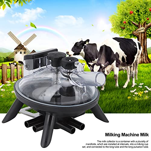 Jadpes Máquina recolectora de ordeño de Vacas, Base de plástico 240cc Garra de ordeño de Vacas Herramienta de recolección de Leche Accesorios de Repuesto para la máquina de ordeñ