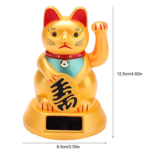 Jarchii Waving Cat, Fortune Cat, Fortune Lucky Cat Beckoning Cat 3.35 * 4.92in Plástico Acogedor Gato Jardín Apartamentos para cafetería Salón Restaurante Bar