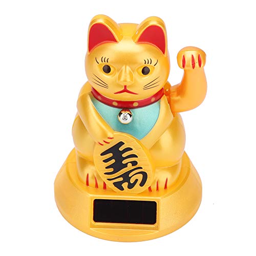 Jarchii Waving Cat, Fortune Cat, Fortune Lucky Cat Beckoning Cat 3.35 * 4.92in Plástico Acogedor Gato Jardín Apartamentos para cafetería Salón Restaurante Bar