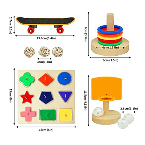 JasCherry Juego de 4 Piezas Juguetes de Adiestramiento de Aves - Set de Conjunto de Entrenamiento de Actividad e Inteligencia para Loros, Agapornis, Periquitos, Pajaros #7