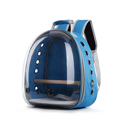 Jaula de pájaros Pet Carrier Mochila, Ave Perro Portador del Gato Mochila del Hombro, Innovador Espacio de visión panorámica portátil Cápsula Mascota Jaula para Loros (Color : F)