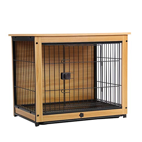 Jaula de perro Cajón mascota Mesa auxiliar de madera jaula de perro mascota cerca del perro de interior de la jaula perro de la casa Cama del gato del conejo Perrito y animales pequeños. ( Size : L )