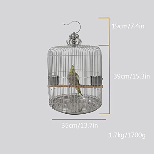 Jaula Pájaros Copa de la jaula de aves de acero inoxidable puede colgar la copa de alimentos para mascotas, adecuado para canario loro cálculo negro fénix peonía budgerigar jaula pequeños pájaros exót