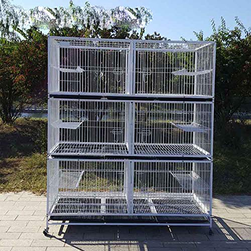Jaula Para Gatos Jaula Para Gatos De Cría En Villa De 3 Niveles Mascota Con Plataforma De Partición Jaula De Exhibición Trenza De Alambre Tubo Cuadrado De Gran Tamaño Jaula Para Mascotas De Villa