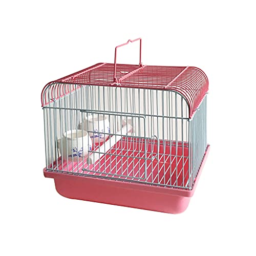 Jaulas para pájaros Productos para mascotas Jaula de viaje para pájaros y animales pequeños Portador de aves con perca y tazas de alimentación, jaula de viajes de aves portátil transpirable ligero Jau