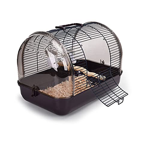 jbshop Jaulas para pájaros Loro Saliendo de aviación Jaula de pájaros Negro fénix Tigre Piel peonía Jaula portátil Loro doméstico Jaula pequeña Jaula acrílico Canarios Jaula Mascota (Color : B)