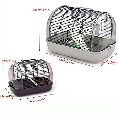 jbshop Jaulas para pájaros Loro Saliendo de aviación Jaula de pájaros Negro fénix Tigre Piel peonía Jaula portátil Loro doméstico Jaula pequeña Jaula acrílico Canarios Jaula Mascota (Color : B)
