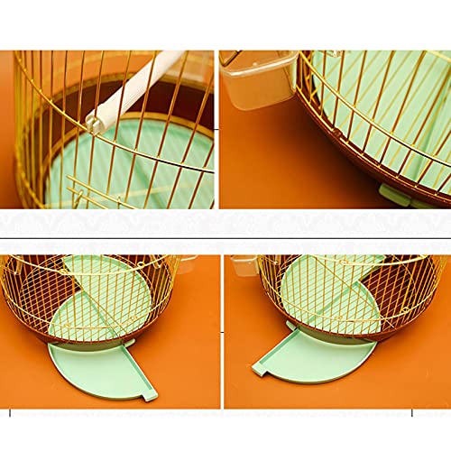 jbshop Jaulas para pájaros Lujo Gran Myna Loro Jaula Negro fénix peonía maníaca Alambre Jaula de pájaro Jaula de la Jaula decoración de Metal Canarios Jaula Mascota