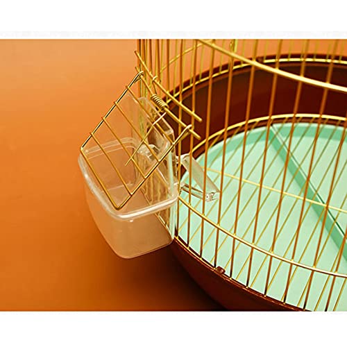 jbshop Jaulas para pájaros Lujo Gran Myna Loro Jaula Negro fénix peonía maníaca Alambre Jaula de pájaro Jaula de la Jaula decoración de Metal Canarios Jaula Mascota
