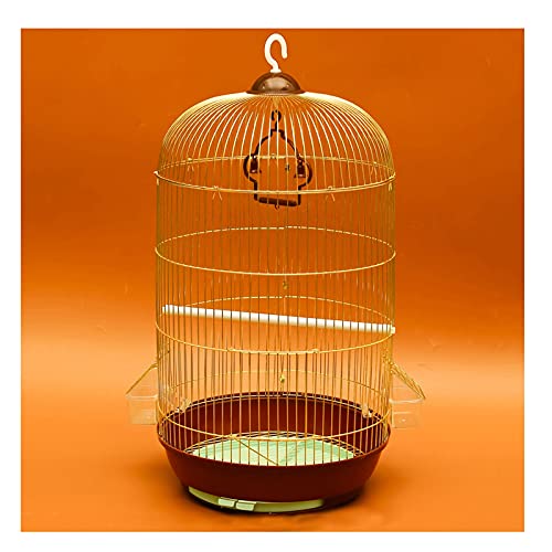 jbshop Jaulas para pájaros Lujo Gran Myna Loro Jaula Negro fénix peonía maníaca Alambre Jaula de pájaro Jaula de la Jaula decoración de Metal Canarios Jaula Mascota