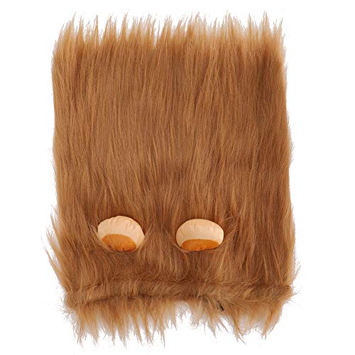 Jeanoko Peluca de Melena de león, Tocado, Disfraz Elegante, Ropa de Halloween, Peluca de Melena para Perros, Disfraz de Mascota para caniche, Pomerania, etc.(L)