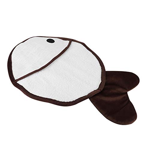 Jershal Almohadilla para rascar de Gato - Sisal Cáñamo Forma de pez Mascota Gato Almohadilla para raspar Garras abrasivas Cojín Rascador con Hierba gatera