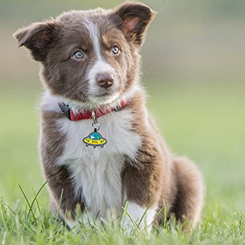 jewelora Versión mejorada Escultura Placas de identificación para perros personalizar Etiquetas de ID para mascotas, durable Silicona Personalización de doble cara placa de identidad perro gato