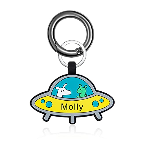 jewelora Versión mejorada Escultura Placas de identificación para perros personalizar Etiquetas de ID para mascotas, durable Silicona Personalización de doble cara placa de identidad perro gato