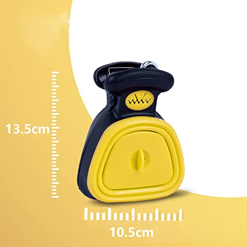 JIAMIAN Amarillo Recoge Excrementos Perro para la Herramienta Recogida Jardín, Plegable Recogedor Caca, Pinza Portátil Estiércol, Productos Mascotas
