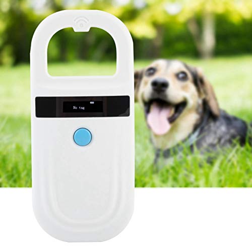 Jiawu Escáner de Microchip para Mascotas, escáner de Chip para Mascotas RFID EMID, Lector de Mano para Animales, escáner de identificación para Mascotas, escáner de Chip para Animales Recargable