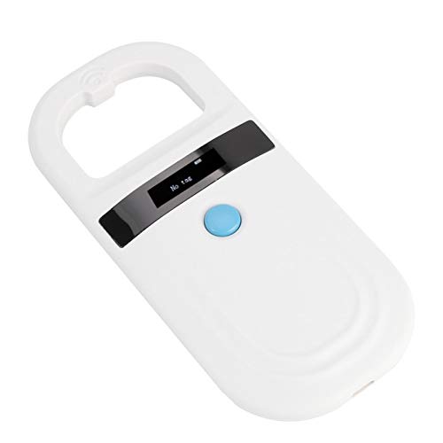 Jiawu Escáner de Microchip para Mascotas, escáner de Chip para Mascotas RFID EMID, Lector de Mano para Animales, escáner de identificación para Mascotas, escáner de Chip para Animales Recargable