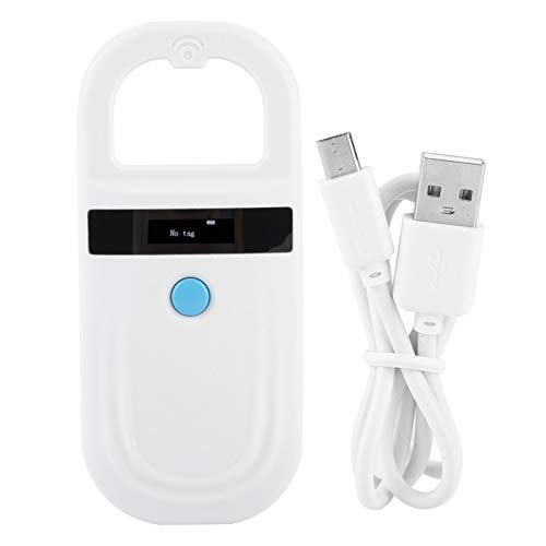 Jiawu Escáner de Microchip para Mascotas, escáner de Chip para Mascotas RFID EMID, Lector de Mano para Animales, escáner de identificación para Mascotas, escáner de Chip para Animales Recargable