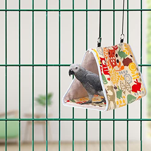 jingjia Pájaro Hamaca Caliente Loro Hamaca Jaula Peluche Pájaro Nido Loro Cálido Juguete Colgante Hamaca Loro Nido Azúcar Planeador Nido Invierno Loros