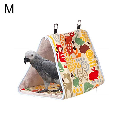 jingjia Pájaro Hamaca Caliente Loro Hamaca Jaula Peluche Pájaro Nido Loro Cálido Juguete Colgante Hamaca Loro Nido Azúcar Planeador Nido Invierno Loros
